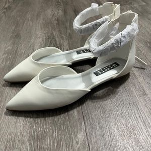 White by Vera Wang Wedding Flats with Rhinestones